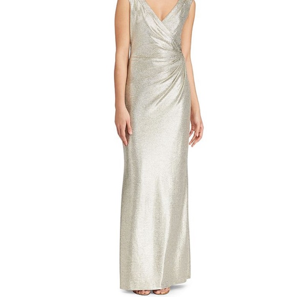 Lauren Ralph Lauren | Dresses | Nwt Lauren Ralph Lauren Metallic Mother Of  The Bride Evening Gown | Poshmark